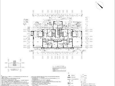 现代住宅楼建筑 多层住宅 平立剖 施工图