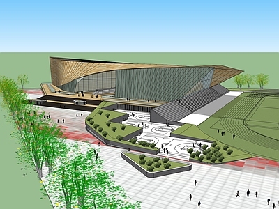 现代展览馆建筑