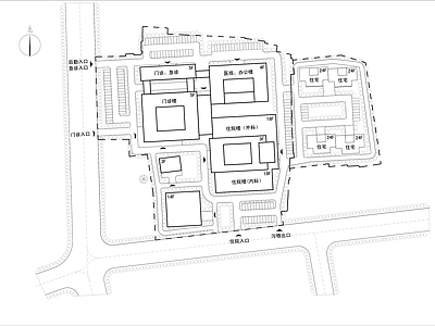 现代医院建筑 医院总平面 施工图