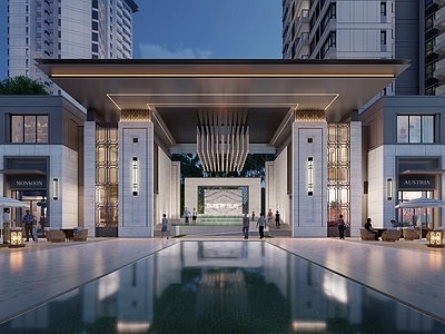 现代新中式其他商业建筑 商业 大 入口