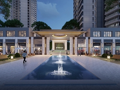 现代新中式其他商业建筑 商业 大 入口