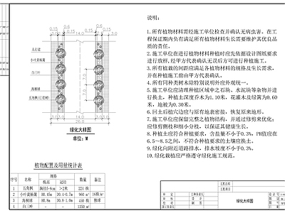 其他道路绿化 道路绿 施工图