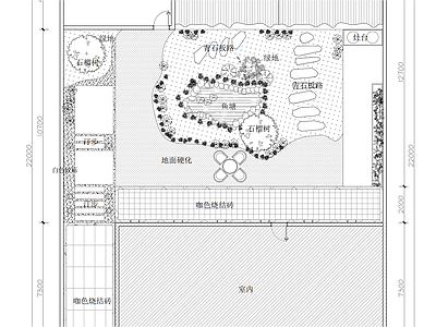 现代庭院 景观 施工图