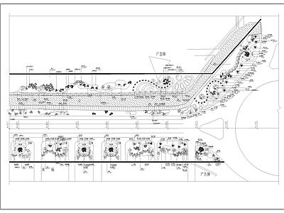 其他道路绿化 某城市道路绿化施 施工图