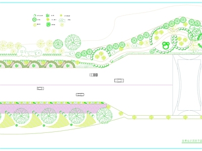 其他道路绿化 迎宾大道绿化施工 施工图