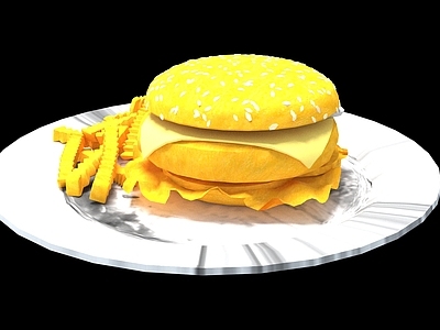 食物饮料 薯条汉堡 食物