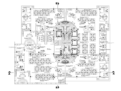 现代其他工装空间 高层企业办公室 施工图