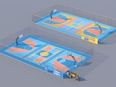 现代其他体育空间 现代篮球场 多功能复合球场