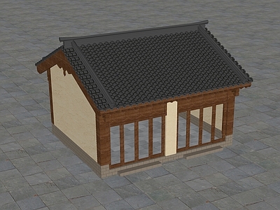 中式复古古建筑 商铺 民宿