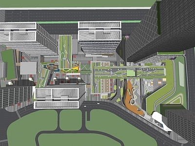 现代商场建筑 商业综合体 商业裙楼 商业多层 商业高层