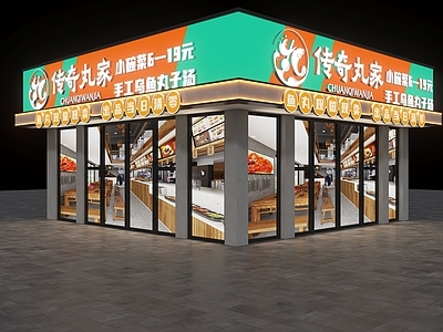 现代工业门头 头设计 头 餐饮头 快餐店头 早餐店头