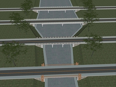 现代景观桥 简支梁桥 公路桥 现代市政桥 车行桥