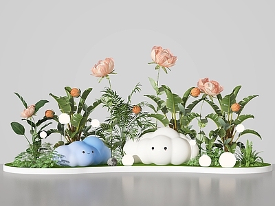 植物组合 植物堆 小景 美陈 商业景观 展点