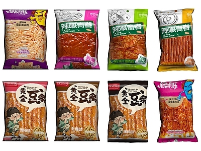 食物饮料 辣条 零食 食品 食物 包装袋
