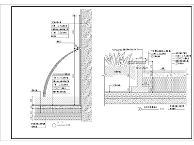 新中式现代屋顶花园 空中园节点详图 施工图