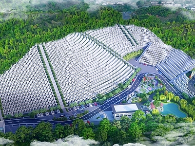 现代新中式其他公共建筑 公墓 小公园