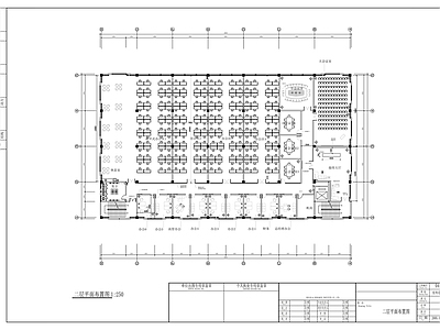 现代整体办公空间 办公楼装修图 施工图