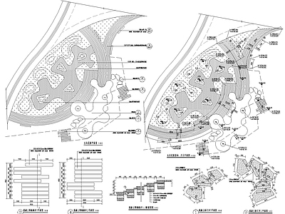现代庭院 园景观 施工图