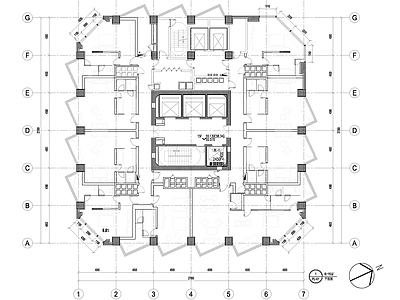 现代住宅楼建筑 幕墙 施工图