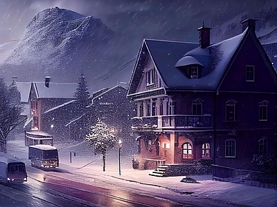 现代街道外景 商业街外景 人行道