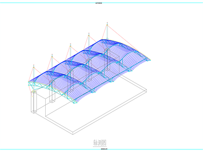 钢结构 看台 膜结构 施工图