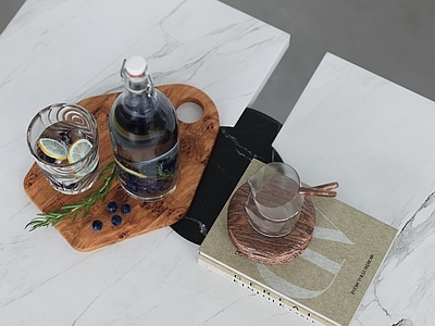 食物饮料 现代酒水水果 果盘 饮具 书籍 柠檬