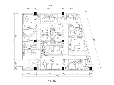 现代美容院 14套美容院 平面方案 施工图