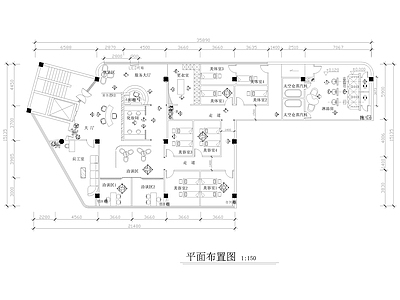 现代美容院 400㎡SPA 养生馆 施工图