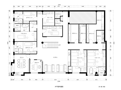 现代美容院 430㎡SPA 美甲 施工图