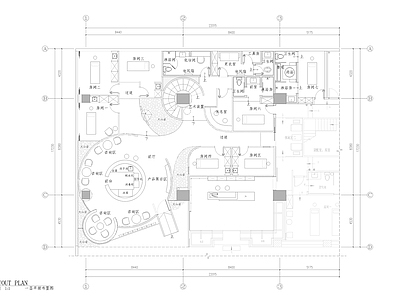 现代美容院 560㎡ SPA养生馆 施工图