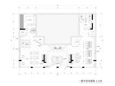 现代美容院 690㎡ 美发SPA 施工图