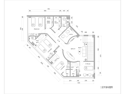 现代美容院 SPA养生 施工图