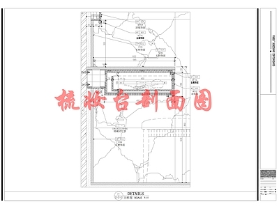 现代家具节点详图 梳妆台剖面图 施工图