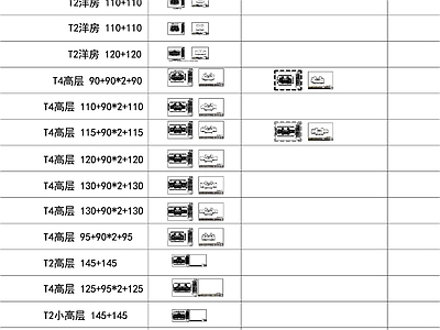 现代住宅楼建筑 20套 洋房 小高层 高层 标准户型 施工图