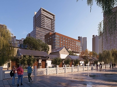 现代新中式商业街 现中式仿古商业街 城市更新