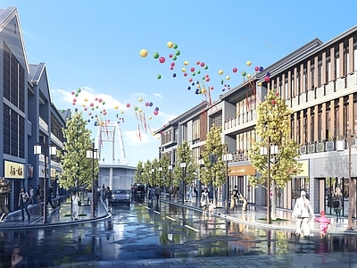 新中式其他公共建筑 建筑改造 商业街