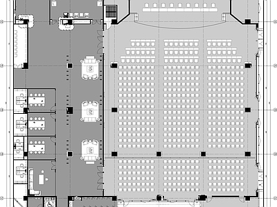 现代报告厅 多功能室 剧院剧场 大型会议 施工图 市政单位