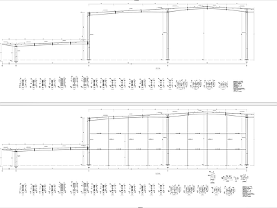 钢结构 立体仓结构 工字钢 施工图