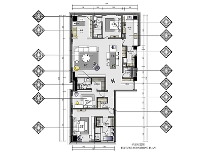 现代整体家装空间 180㎡家装 大平层 样板间 私宅 施工图