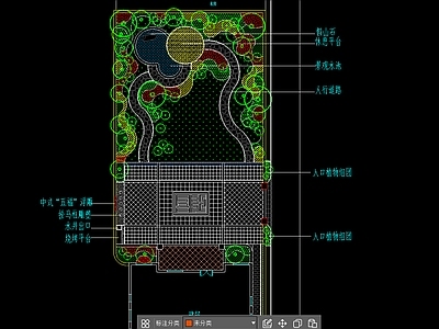 现代庭院 园景观 别墅景观 私家 施工图