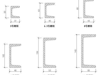 钢结构 槽钢 抗震加固 配筋图 工字钢 施工图