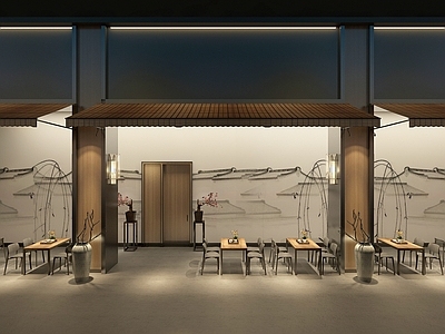 新中式中餐厅 新中式餐厅外摆