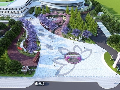 现代景观公园 现代医院