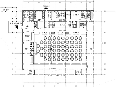 现代会议中心建筑 会议中心 施工图