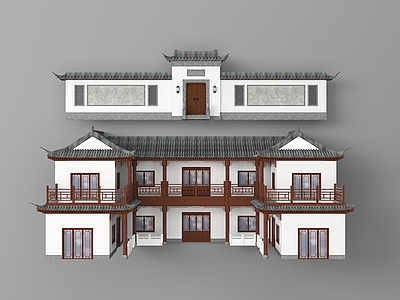 中式乡村民房 乡村民房 自建房 中式头