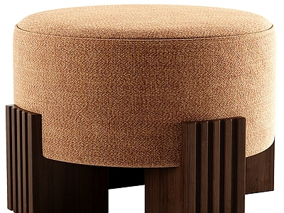 现代中古沙发凳 圆凳 米洛提 Minotti 凳 矮凳