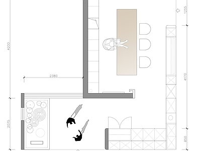 现代其他工装空间 书房书屋茶室 施工图
