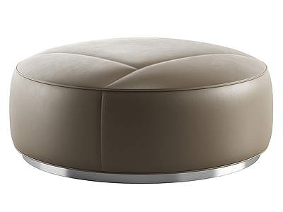 现代意式沙发凳 minotti 凳 床榻 圆凳 皮革凳子