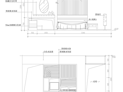 现代卧室 43个 主人房及 立面装修 施工图