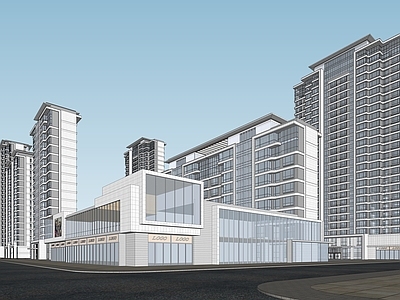 新中式现代多层住宅 现代住宅小区
